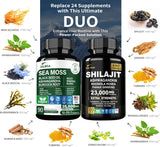Suplemento Vitalidad: Shilajit y Sea Moss, 9000mg, 17500mg
