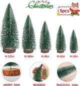 Árboles de Navidad Mini de Cepillo Artificial - Decoración 4-12 in