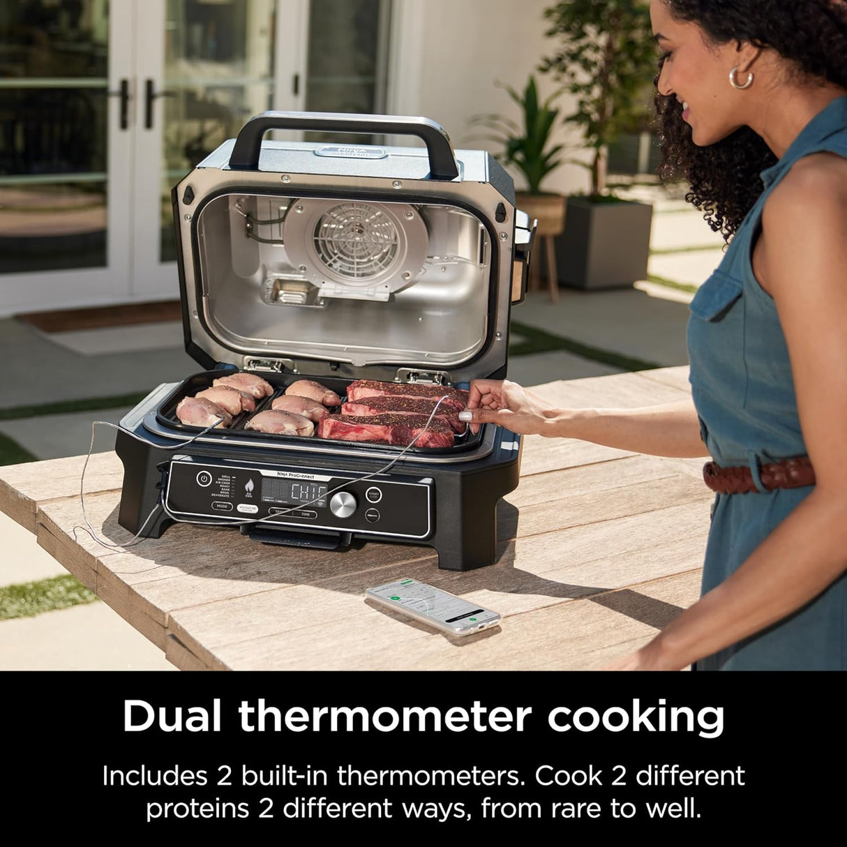 Parrilla y Ahumador 7 en 1 Bluetooth OG951 Woodfire XL