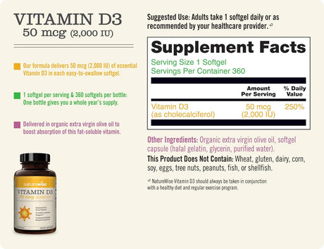 Suplementos Alimenticios  Cápsulas de gel de vitamina D3