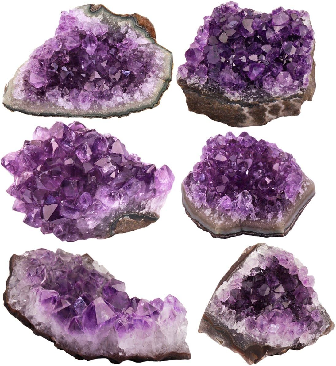 Rockcloud Natural púrpura amatista cuarzo cristal racimo
