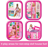 Casa de muñecas Barbie, con 11 accesorios, áreas de juego y 360°