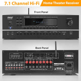 Amplificador estéreo Bluetooth de 7.1 canales Pyle PT796BT