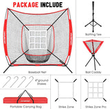 Set de Red de Béisbol 7x7 - Equipo de Entrenamiento Portable