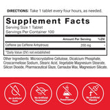 Píldoras de cafeína 200mg Force Factor, energía y enfoque