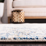Alfombra Runner Oriental Medallón Nieve Distressed MAD603F