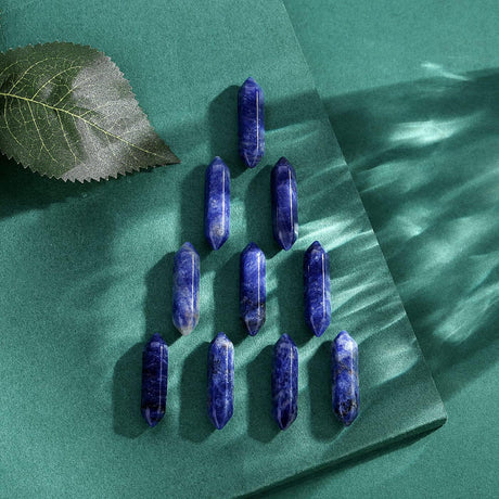 Varitas de Sodalita para Reiki y Meditación, Puntas Hexagonales