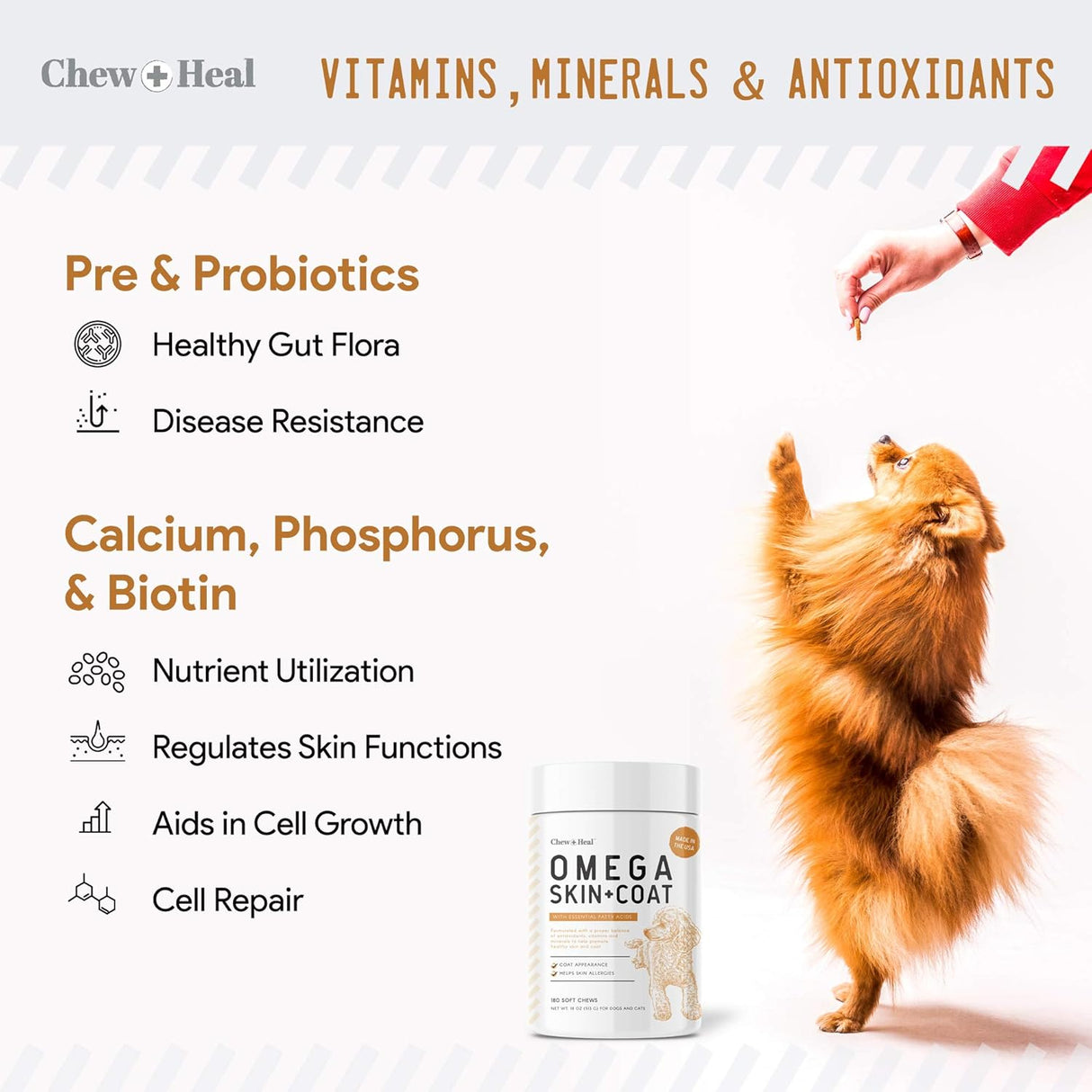 Suplementos  Aceite de salmón para perros 180 golosinas
