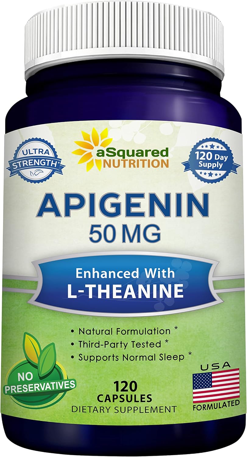 Píldoras de suplemento de apigenina para el sueño