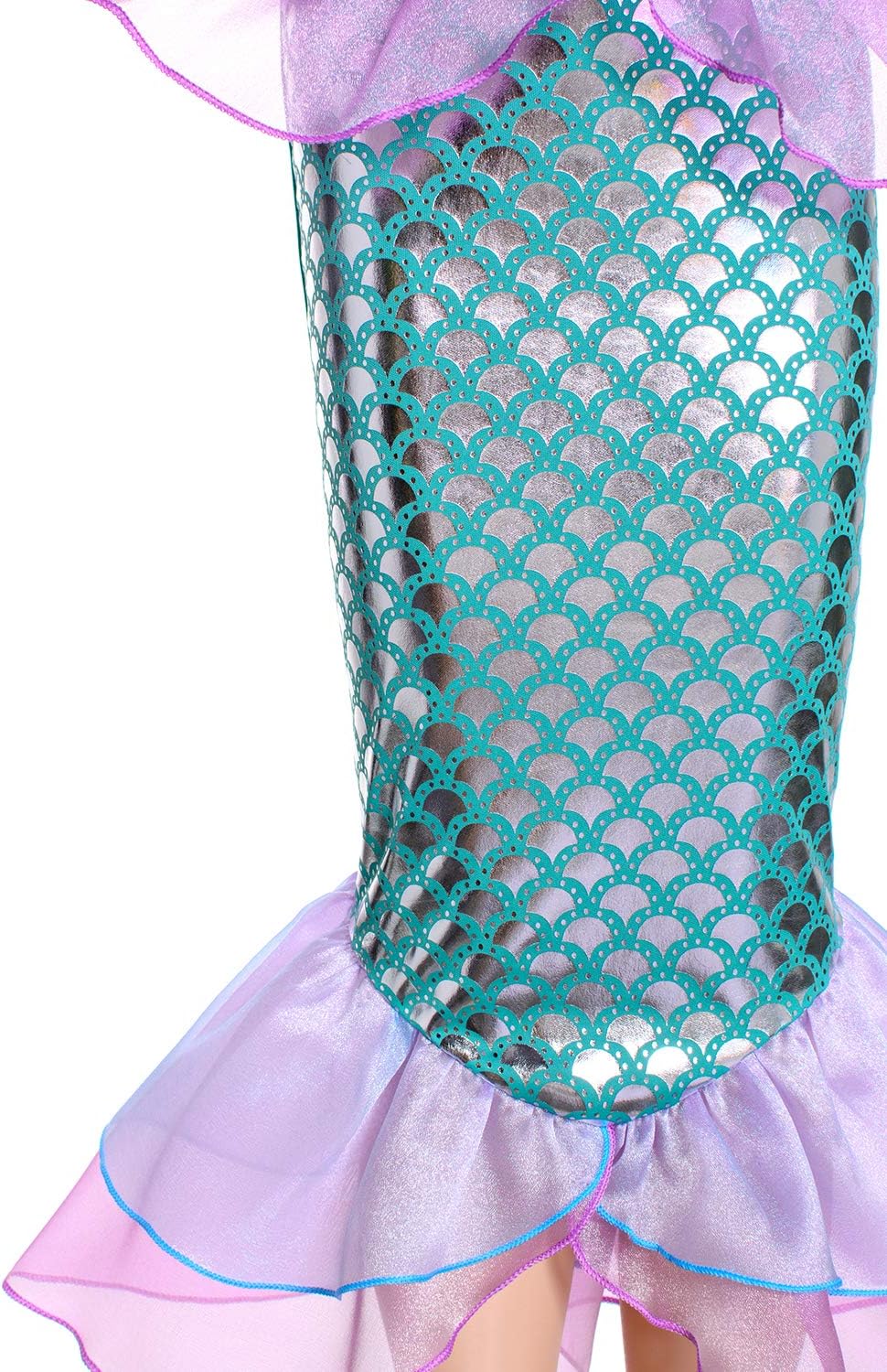 Disfraz de sirena para niñas Joy Join con peluca y corona