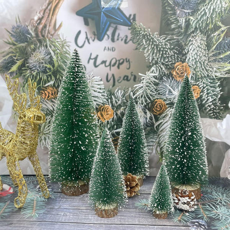 5pcs Árboles de Navidad Mini Decoración - Botella Cepillo 4-12 in