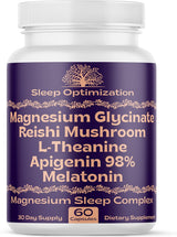 Bisglicinato de magnesio 500 mg hongo Reishi 350 mg L teanina