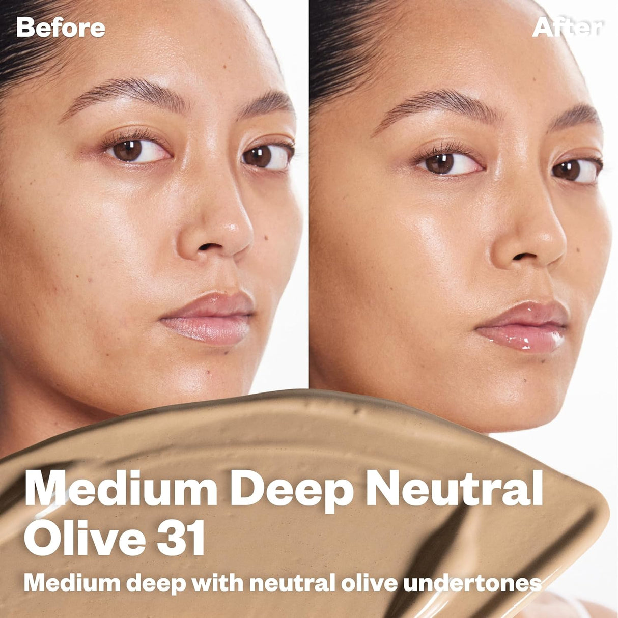 Crema de gel facial tintada con soporte de colágeno