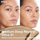 Crema de gel facial tintada con soporte de colágeno