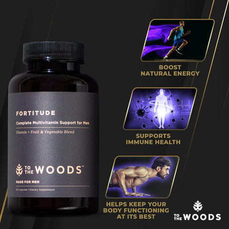 Multivitamínico para hombres To The Woods, 30 cápsulas, 24 vitaminas