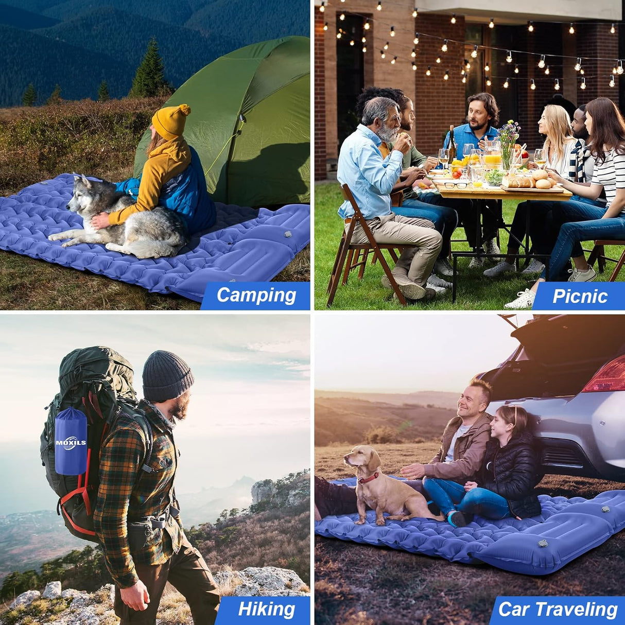 Colchoneta Ultraligera Inflable para Camping con Bomba Integrada
