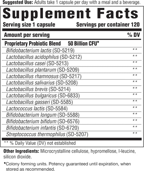 Suplementos Flora 50-14 Clinical Strength 14 cepas vegano