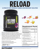 NutraBio Reload Suplemento de Recuperación Muscular 30 Serv.