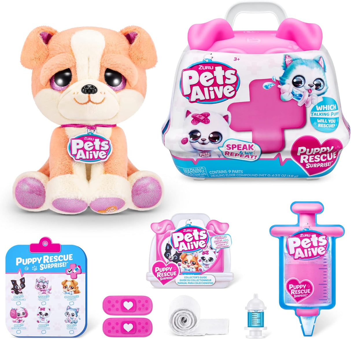 Mascota electrónica Bull Dog, habla y repite, con accesorios