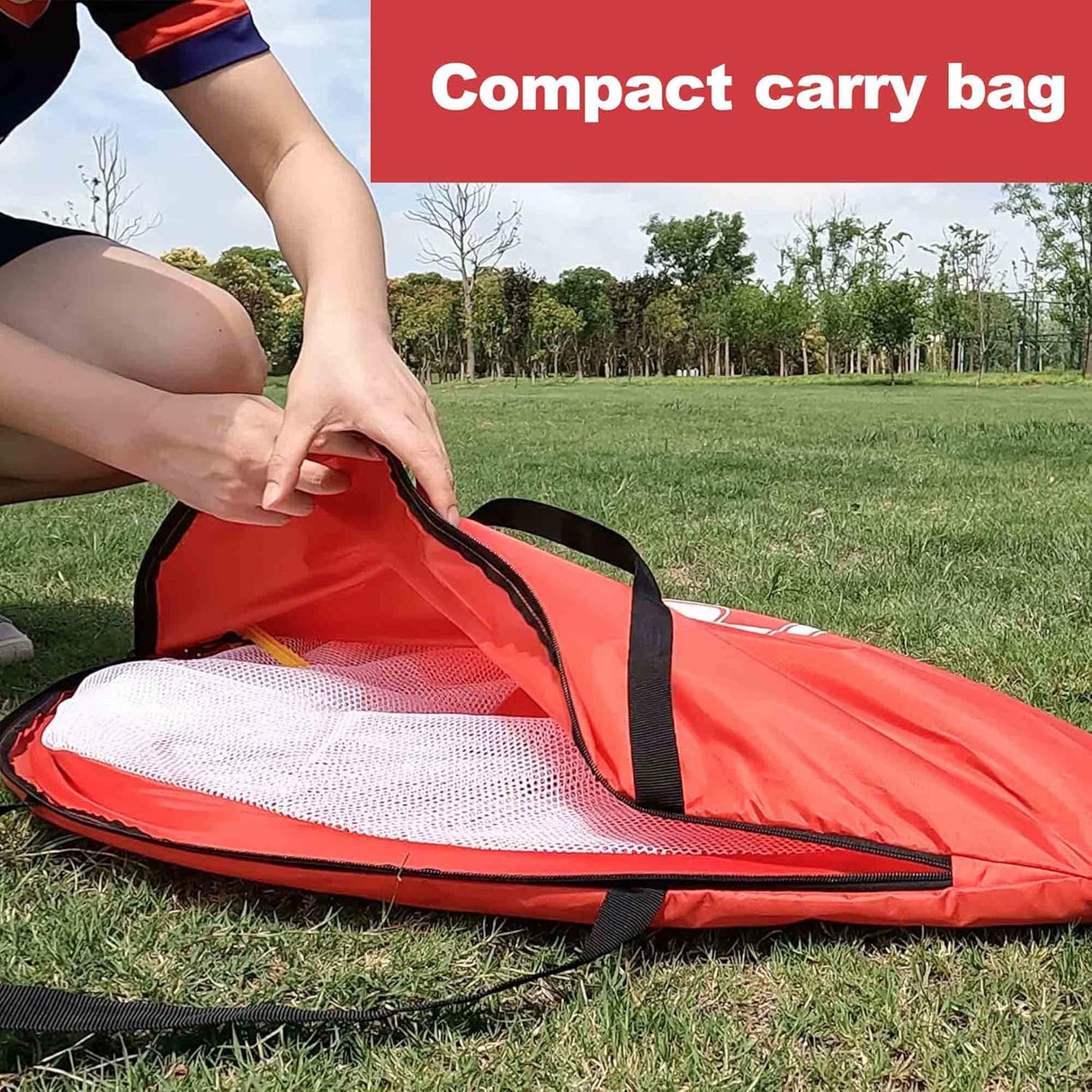 porayhut Red de fútbol desplegable para niños juego de dos