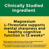 Magnesium L-Threonate con Vitamina C y D3 Nature Made