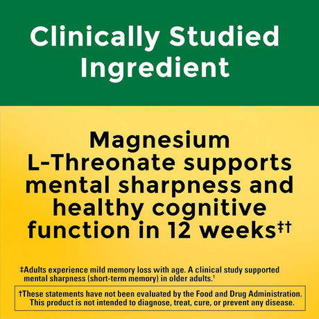 Magnesium L-Threonate con Vitamina C y D3 Nature Made