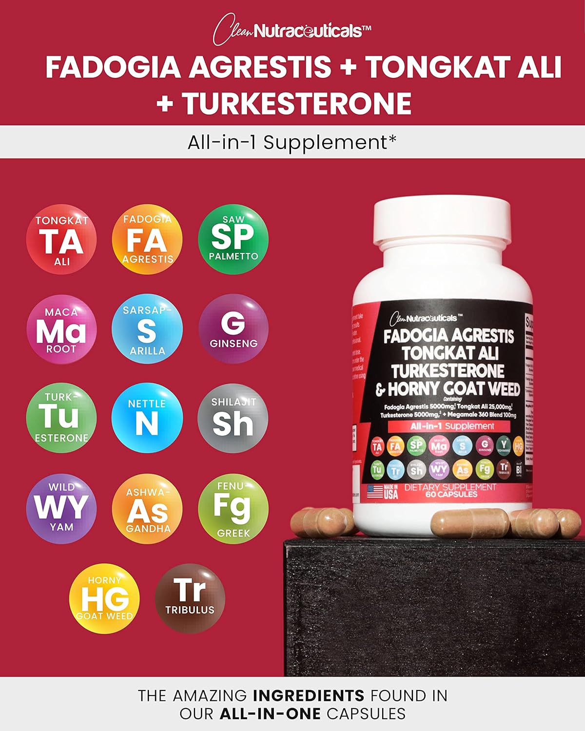 Suplementos Alimenticios con hierba de cabra córnea