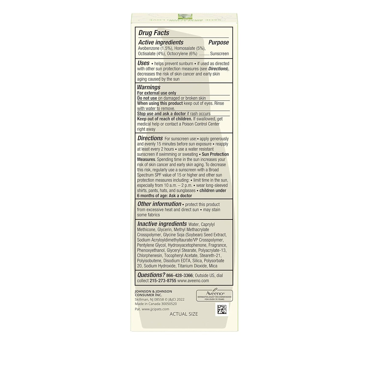 Gel hidratante facial diario con protector solar Aveeno