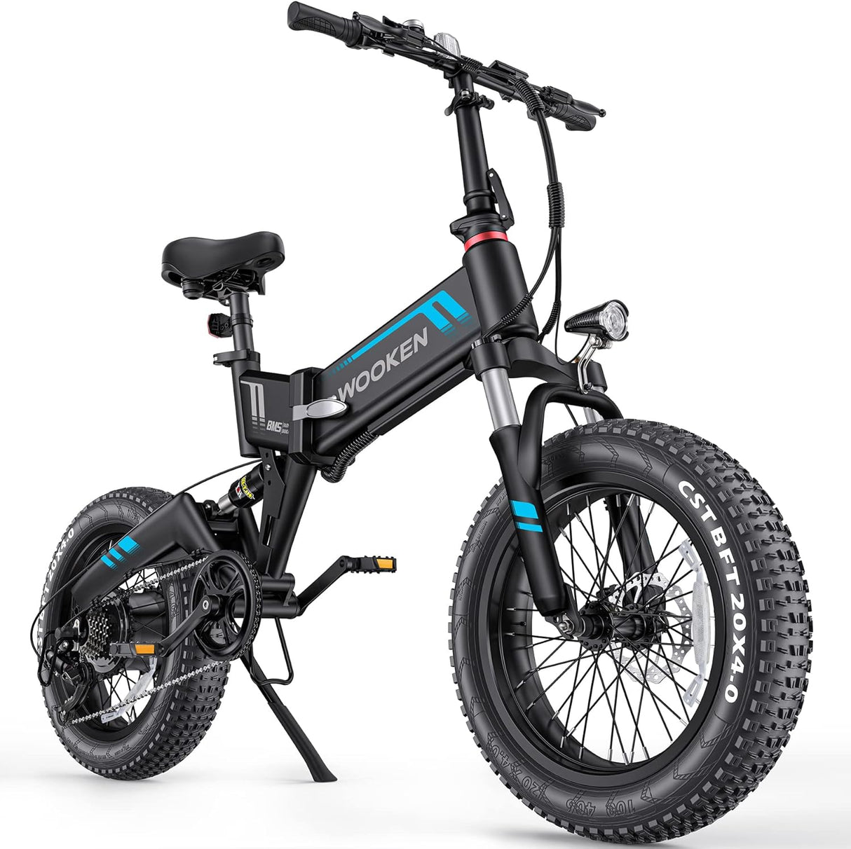 Bicicleta Eléctrica TotGuard 500W, Plegable, 20 Fat Tire