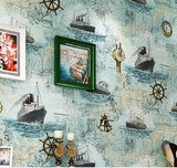 Blue Sailing Papel pintado decorativo Stick and Peel Papel