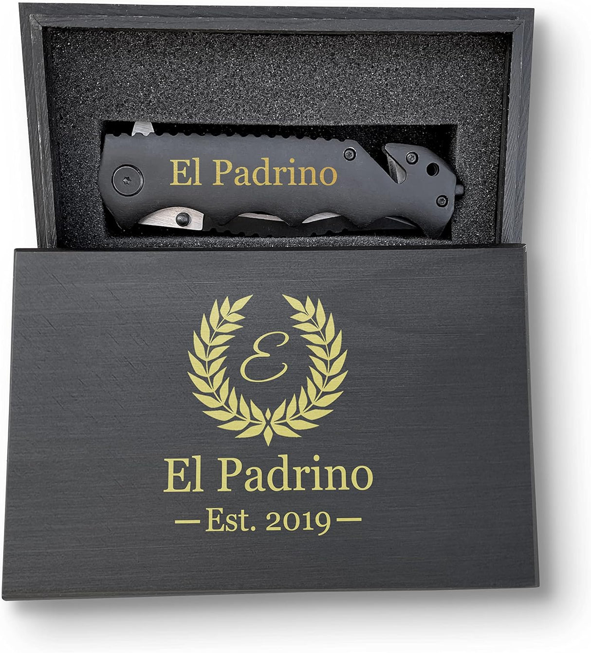 Cuchillo premium grabado, accesorio de viaje compacto