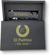 Cuchillo premium grabado, accesorio de viaje compacto