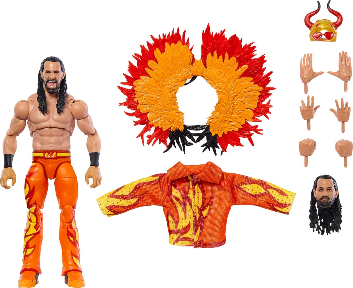 Figura de acción WWE Ultimate Edition Mattel, Seth Rollins, accesorios intercambiables