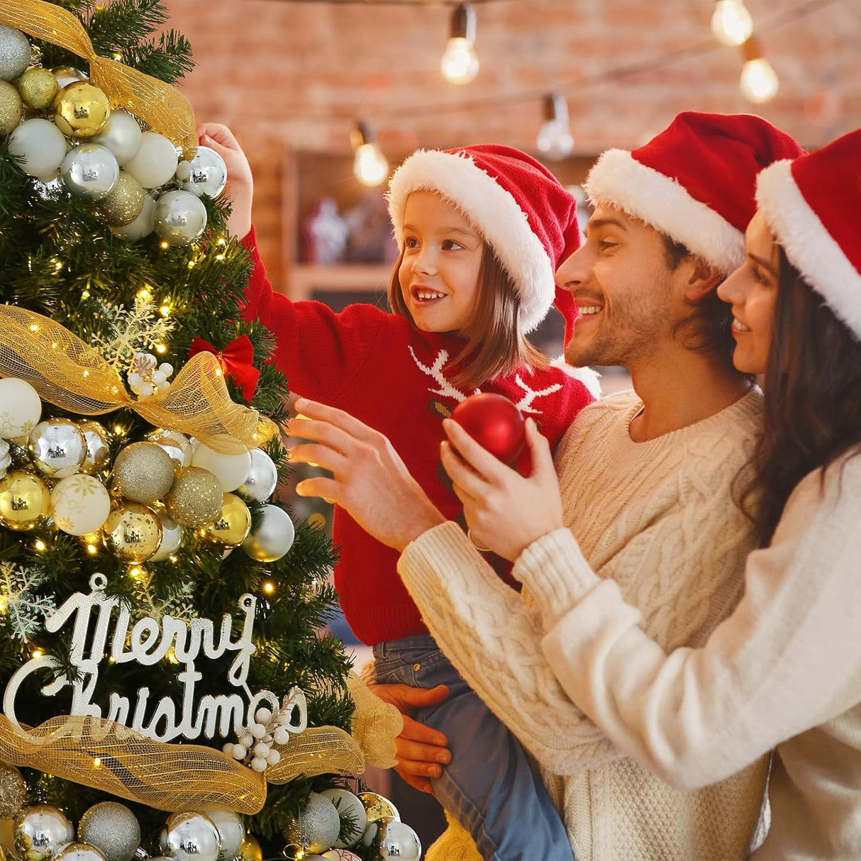 Árbol de Navidad Artificial 6ft con Luces, Premium, Modelo X