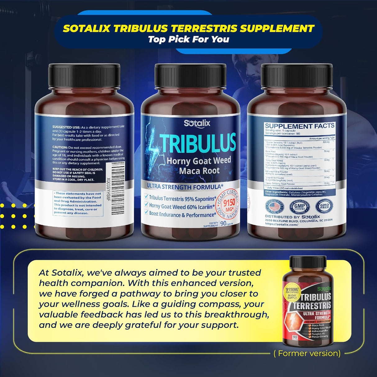 Suplementos Extracto de Tribulus Terrestris  90 unidades