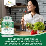 Cápsulas de Spirulina Orgánica 1500 mg  Suplemento Vegano