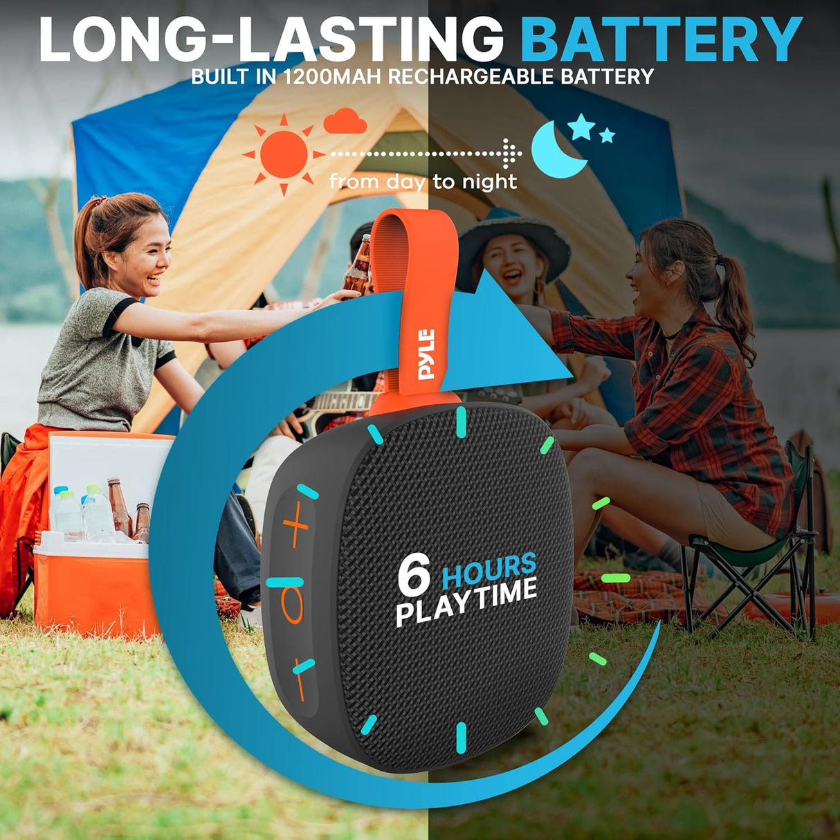 Parlante Portátil con Bluetooth PYLE-HOME PCLSB1BK