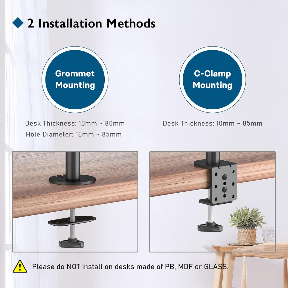 Soporte Doble para Monitores BONTEC, Ergonomico, 13-27 Pulgadas