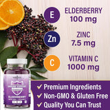 Saúco Negro con Vitamina C y Zinc Apoyo Inmune