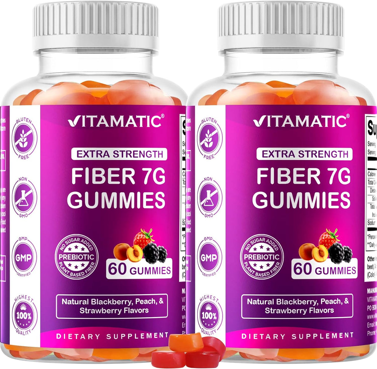 Vitamatic Paquete de 2 de fibra prebiótica Vitamatic