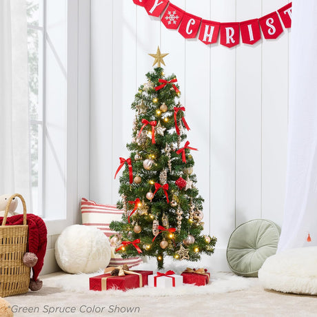 Árbol de Navidad Artificial 4ft Best Choice Products con luces LED