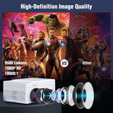 Proyector TMY Bluetooth con DVD, 1080P, portátil, mini proyector