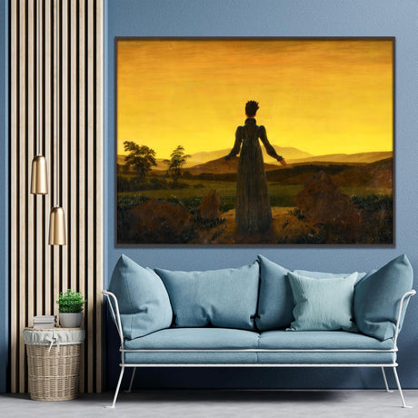 Póster de Friedrich: Mujer Ante el Sol Naciente 18x24in