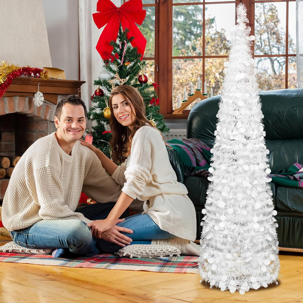 Árbol de Navidad MACTING 5ft con luces, fácil montaje