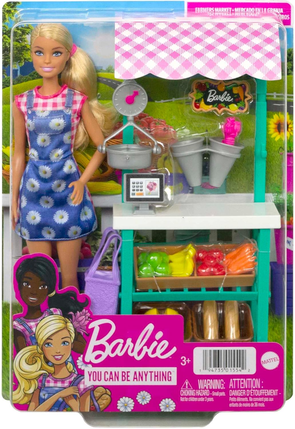 Barbie Careers Juego de Mercado con Muñeca Blonde y Accesorios