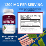 Suplemento de resveratrol de 1200 mg apoyo inmunológico
