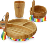 Juego de vajilla de bambú para bebé NutriChef NCBPS16