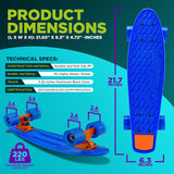 Skateboards o patineta azul para niños Hurtle HCSK103