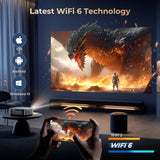 Proyector Alvar 4K con WiFi, Bluetooth, 1080P, HDR10+, 30W