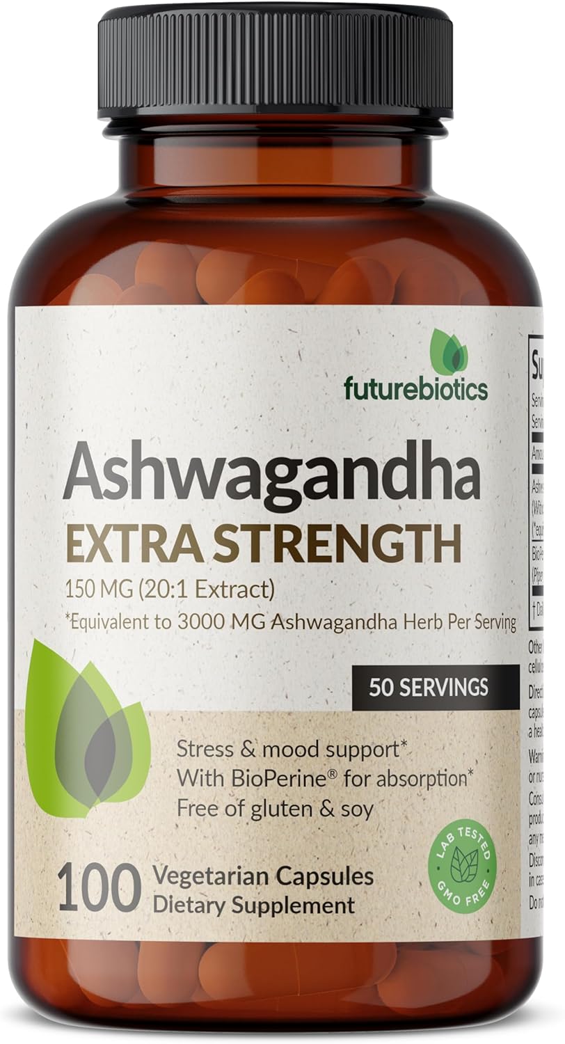 Ashwagandha Soporte extra fuerte para el estrés  100 cápsula